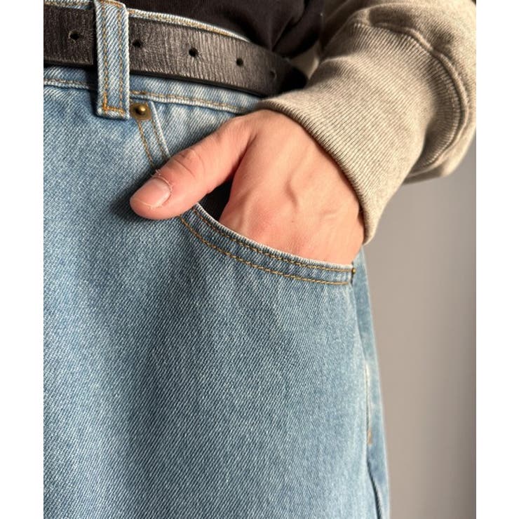 「シルエットで語る。」ブラスト加工カーブシルエットバレルレッグデニムパンツ | Classical Elf Men | 詳細画像23 