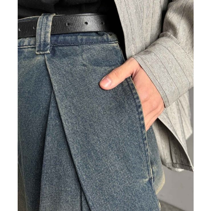 ヴィンテージ加工3タックワイドバルーンデニムパンツ Vintage Washed | Classical Elf Men | 詳細画像15 