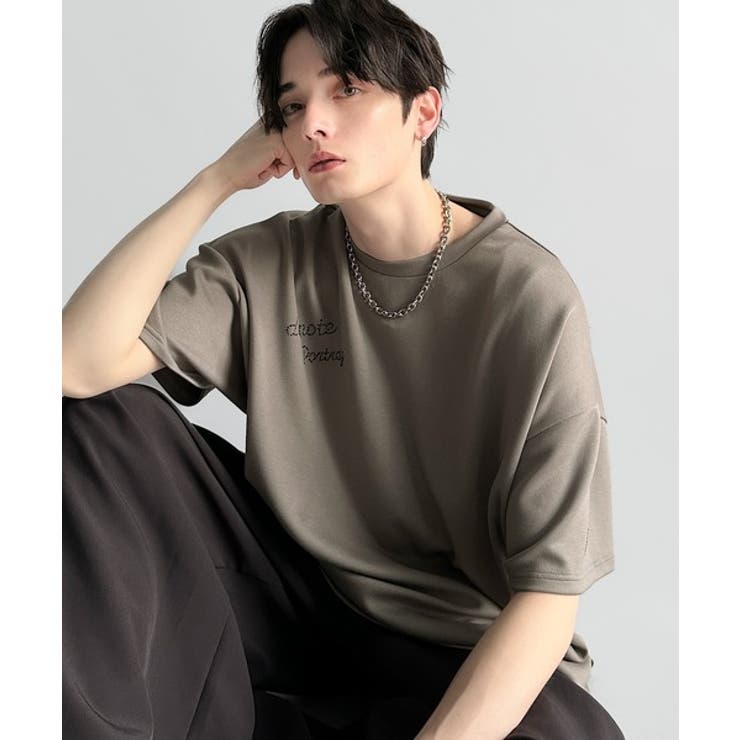 グレイッシュベージュ | Logo Rhinestone Design | Classical Elf Men