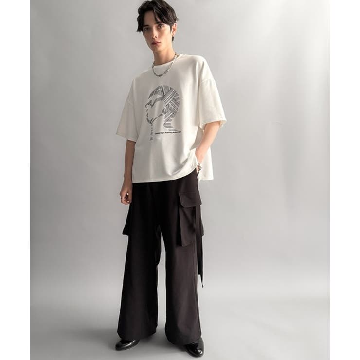 「視線を独り占め。」フェイスグラフィックオーバーサイズTシャツ Face | Classical Elf Men | 詳細画像8 