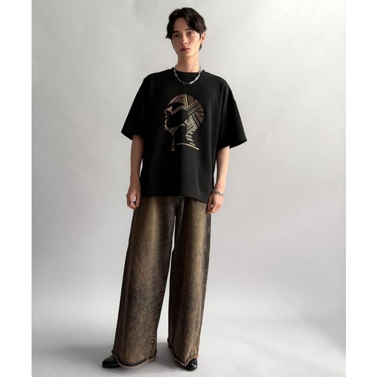 「視線を独り占め。」フェイスグラフィックオーバーサイズTシャツ Face | Classical Elf Men | 詳細画像17 