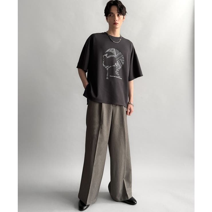 「視線を独り占め。」フェイスグラフィックオーバーサイズTシャツ Face | Classical Elf Men | 詳細画像24 