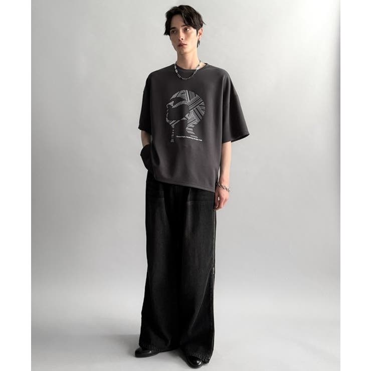 「視線を独り占め。」フェイスグラフィックオーバーサイズTシャツ Face | Classical Elf Men | 詳細画像27 