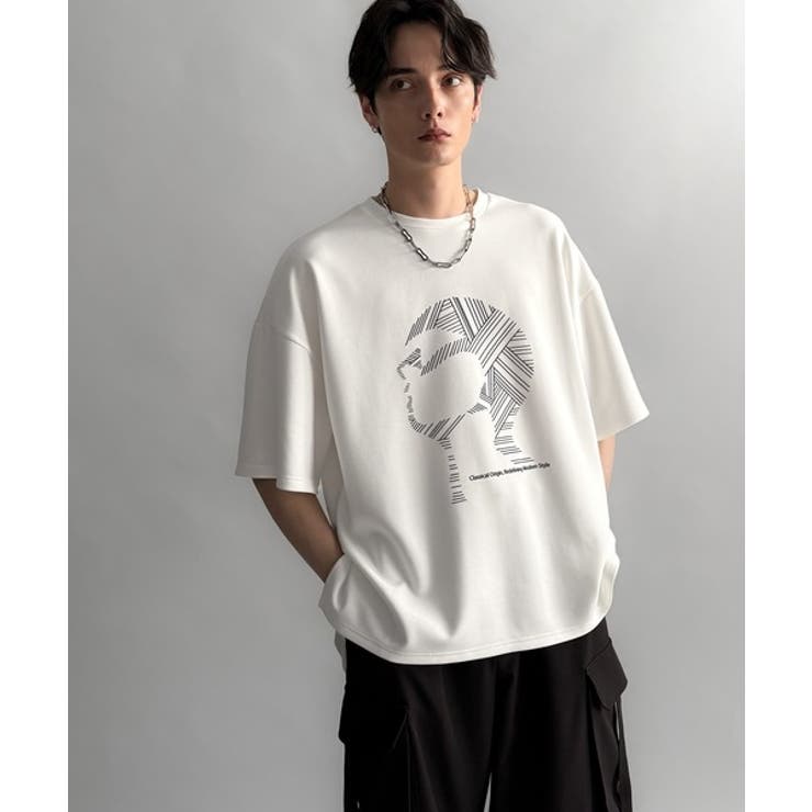 「視線を独り占め。」フェイスグラフィックオーバーサイズTシャツ Face | Classical Elf Men | 詳細画像6 