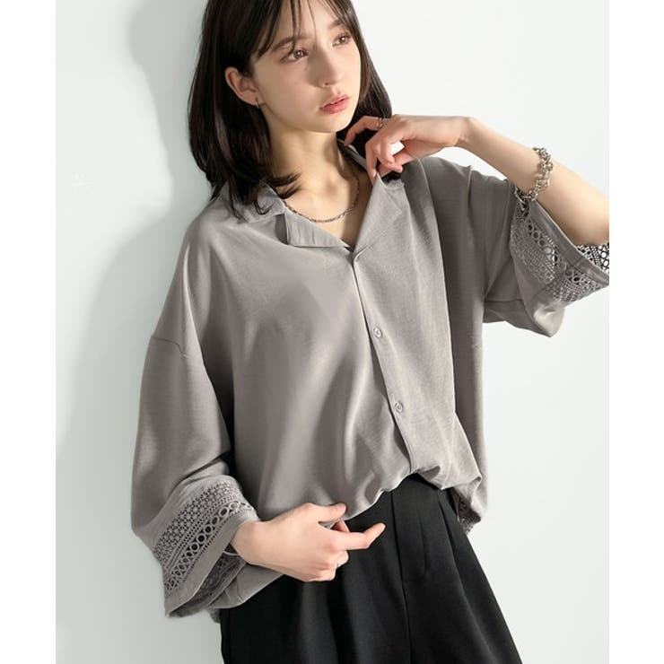 「レースが語る、大人の余裕。」レース切り替えオープンカラーシャツ Lace Pa… | Classical Elf Men | 詳細画像31 