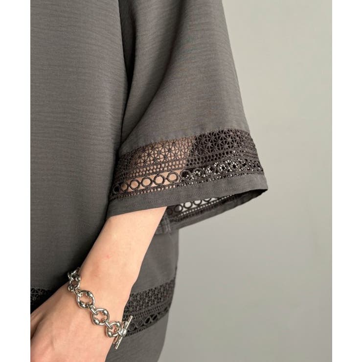 「レースが語る、大人の余裕。」レース切り替えオープンカラーシャツ Lace Pa… | Classical Elf Men | 詳細画像34 