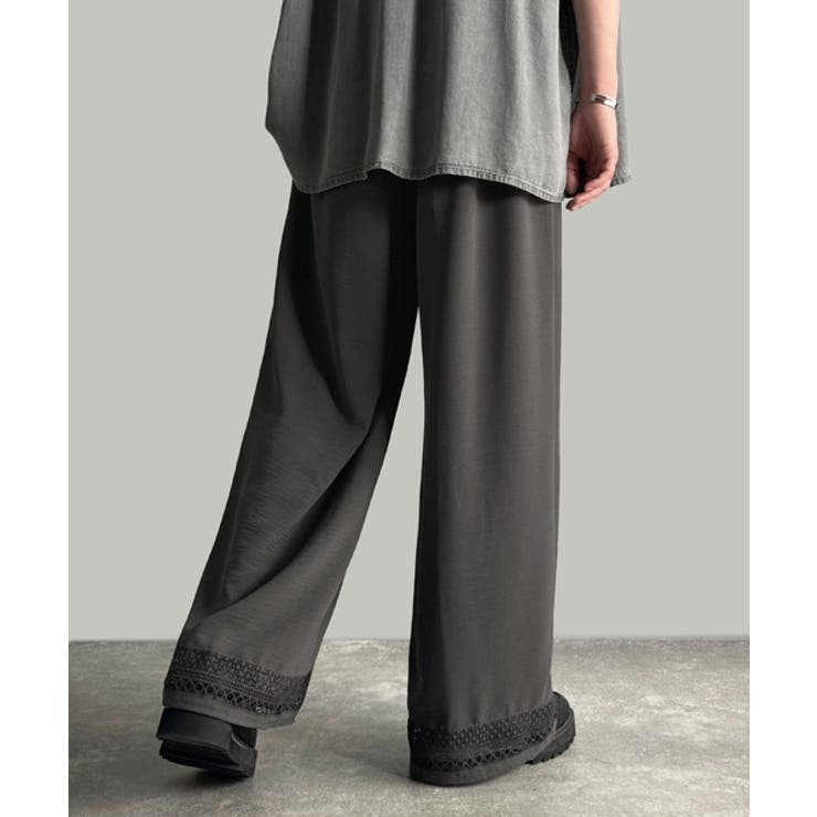 「キレイめ×抜け感」裾レース切り替えリラックスイージースラックス Lace Pa… | Classical Elf Men | 詳細画像8 