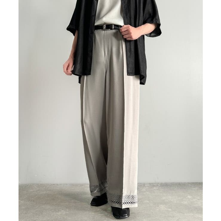 「キレイめ×抜け感」裾レース切り替えリラックスイージースラックス Lace Pa… | Classical Elf Men | 詳細画像15 