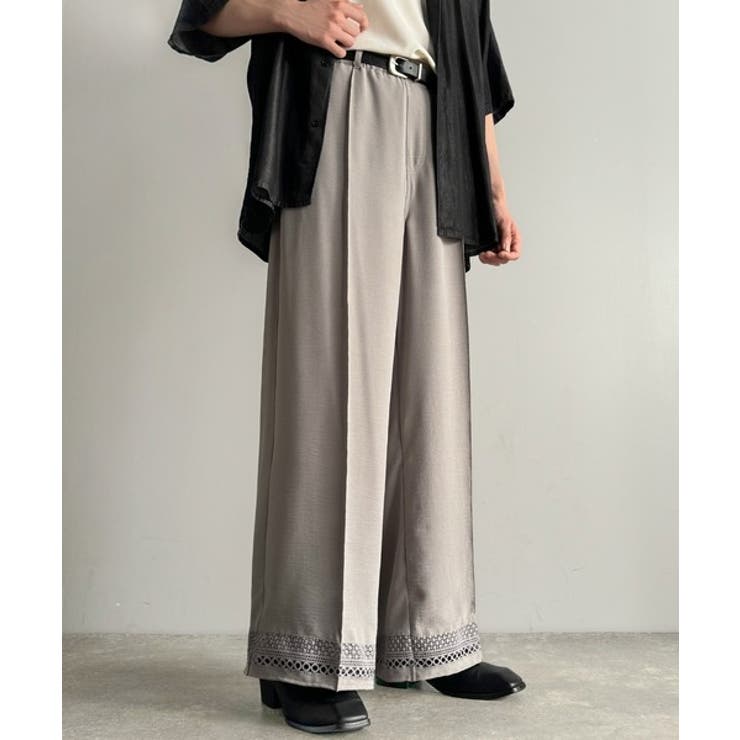 「キレイめ×抜け感」裾レース切り替えリラックスイージースラックス Lace Pa… | Classical Elf Men | 詳細画像16 