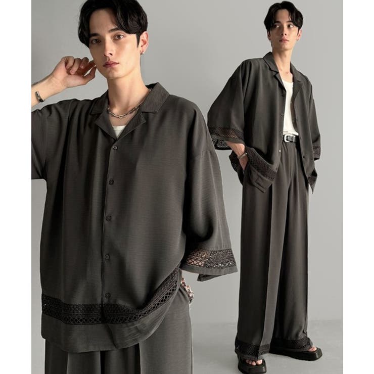 「キレイめ×抜け感」裾レース切り替えリラックスイージースラックス Lace Pa… | Classical Elf Men | 詳細画像1 