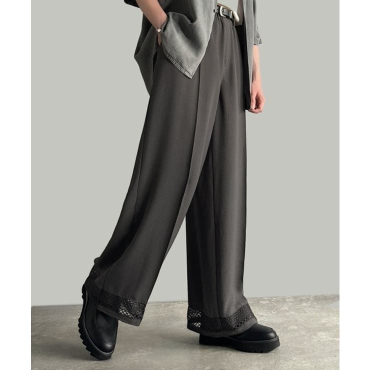 「キレイめ×抜け感」裾レース切り替えリラックスイージースラックス Lace Pa… | Classical Elf Men | 詳細画像6 