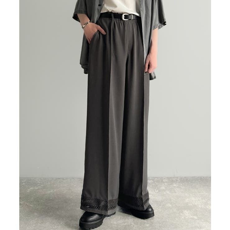 「キレイめ×抜け感」裾レース切り替えリラックスイージースラックス Lace Pa… | Classical Elf Men | 詳細画像7 