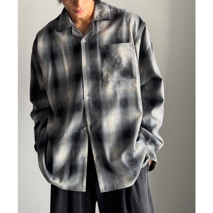 Lemontea購入】短丈 ボックスシルエット チェックシャツ70s-80s風