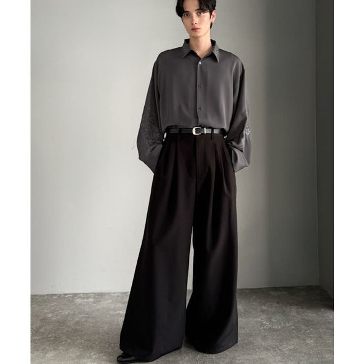 「魅せる服。」刺繍使いルーズドレープシャツ（長袖） Embroidery Loo… | Classical Elf Men | 詳細画像9 