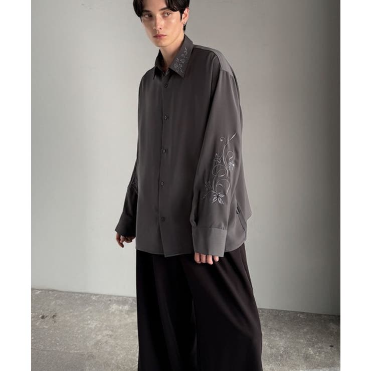 「魅せる服。」刺繍使いルーズドレープシャツ（長袖） Embroidery Loo… | Classical Elf Men | 詳細画像13 