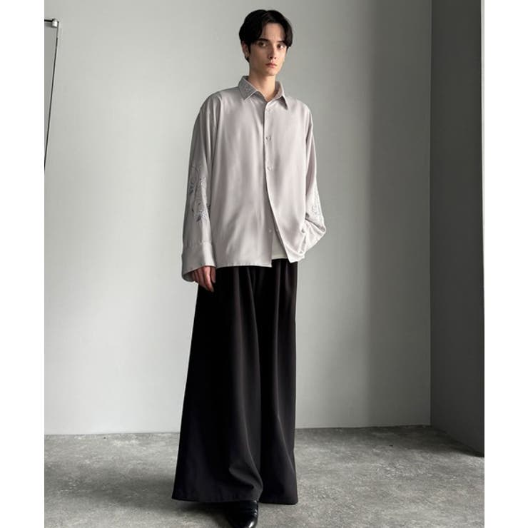 「魅せる服。」刺繍使いルーズドレープシャツ（長袖） Embroidery Loo… | Classical Elf Men | 詳細画像18 