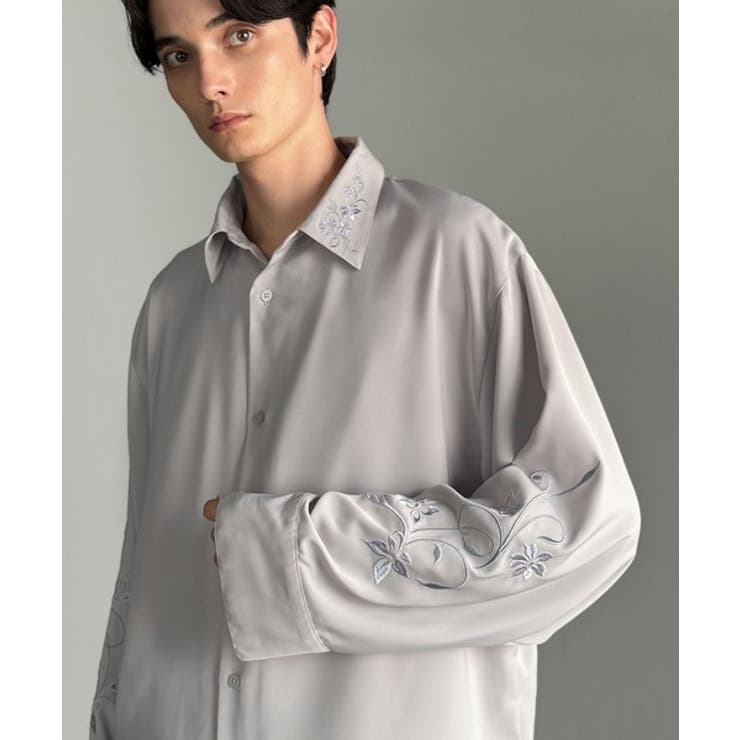 「魅せる服。」刺繍使いルーズドレープシャツ（長袖） Embroidery Loo… | Classical Elf Men | 詳細画像20 