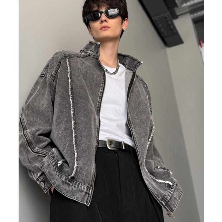 ヴィンテージ加工フリンジデニムジャケット | Classical Elf Men | 詳細画像8 