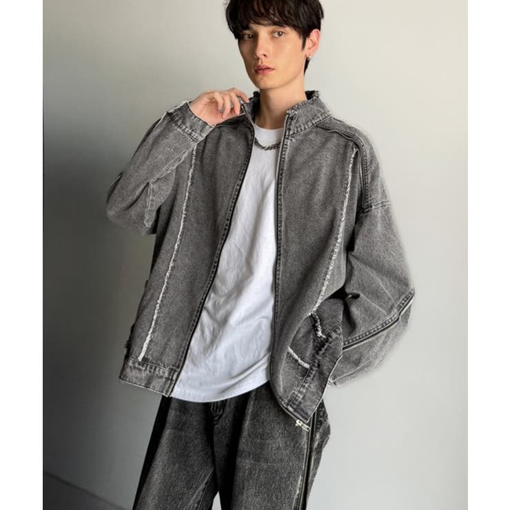 ヴィンテージ加工フリンジデニムジャケット | Classical Elf Men | 詳細画像3 