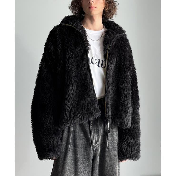 一瞬で惹かれる。」シャギーファーショート裏配色ショートジャケット