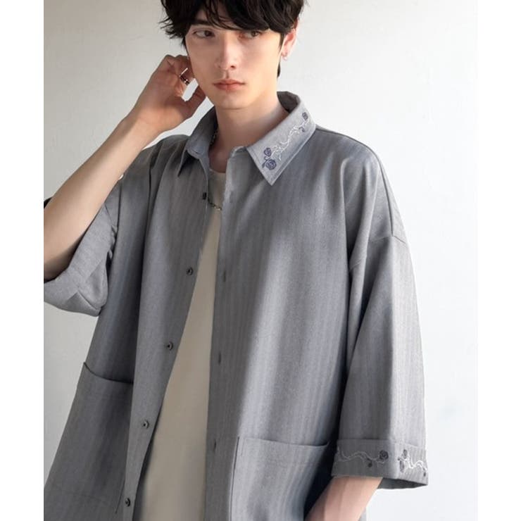 「日常に溶け込む、魅せる服。」刺繍使いシャツジャケット Embroidery D… | Classical Elf Men | 詳細画像14 