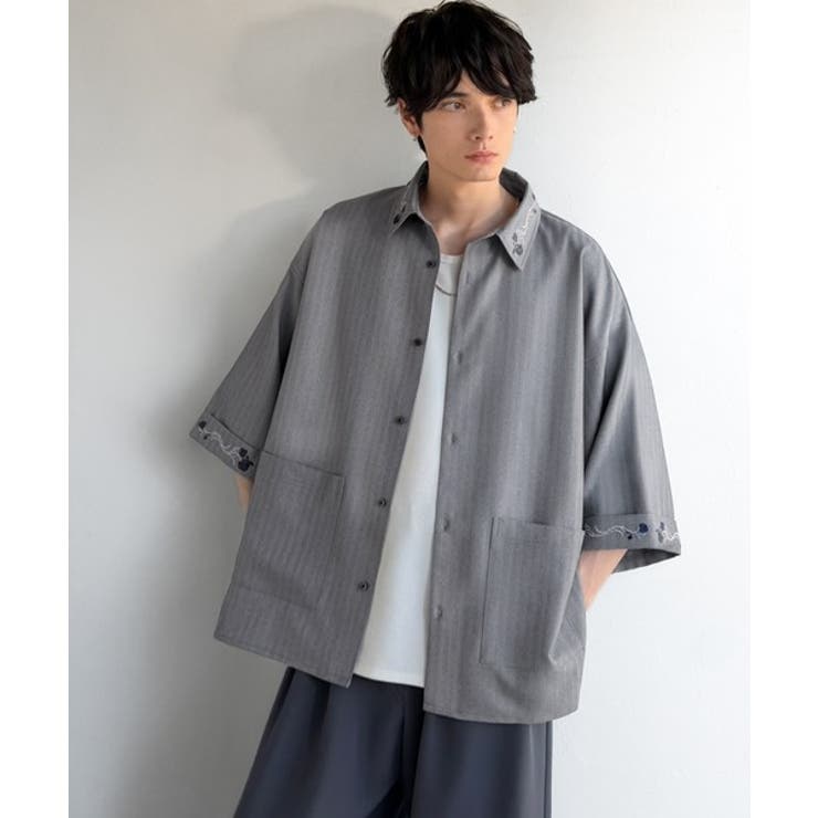 「日常に溶け込む、魅せる服。」刺繍使いシャツジャケット Embroidery D… | Classical Elf Men | 詳細画像21 
