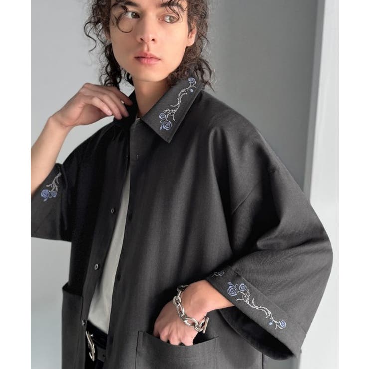 「日常に溶け込む、魅せる服。」刺繍使いシャツジャケット Embroidery D… | Classical Elf Men | 詳細画像7 