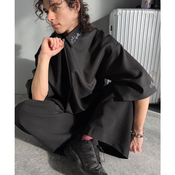 「高見え確定。」刺繍デザインジップシャツ Embroidered Design | Classical Elf Men | 詳細画像5 