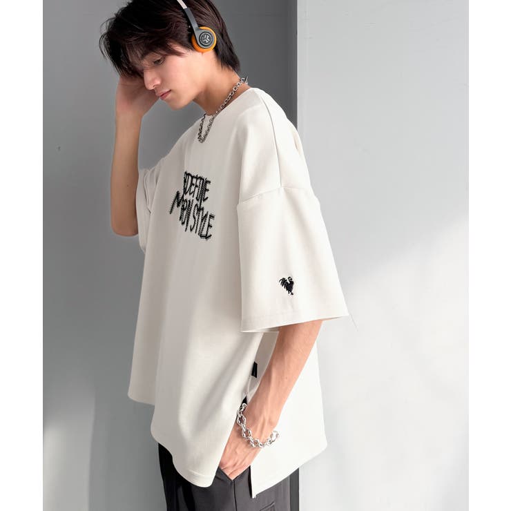 刺繍もシルエットもまるで3Dな主役級アイテム！立体刺繍ドレープダンボールTシャツ… | Classical Elf Men | 詳細画像8 