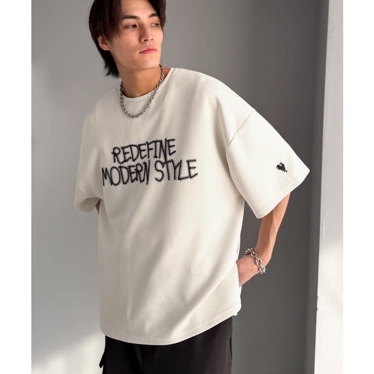 刺繍もシルエットもまるで3Dな主役級アイテム！立体刺繍ドレープダンボールTシャツ… | Classical Elf Men | 詳細画像9 