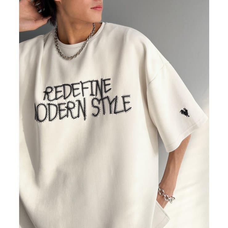 刺繍もシルエットもまるで3Dな主役級アイテム！立体刺繍ドレープダンボールTシャツ… | Classical Elf Men | 詳細画像10 