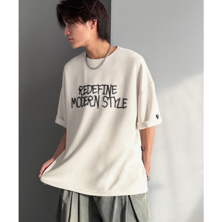 刺繍もシルエットもまるで3Dな主役級アイテム！立体刺繍ドレープダンボールTシャツ… | Classical Elf Men | 詳細画像12 