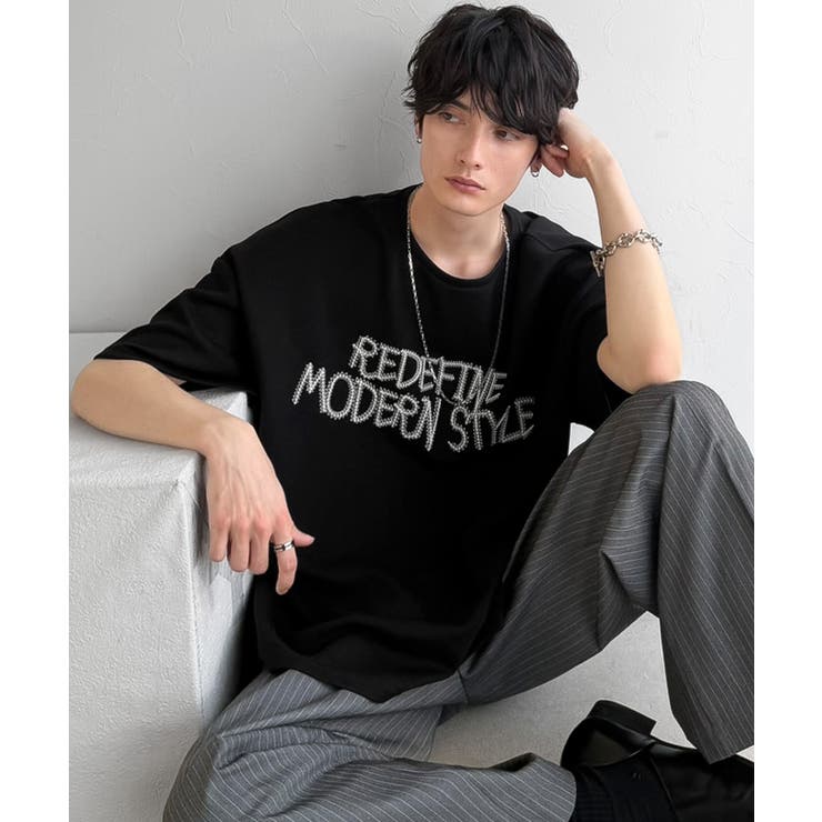 刺繍もシルエットもまるで3Dな主役級アイテム！立体刺繍ドレープダンボールTシャツ… | Classical Elf Men | 詳細画像18 