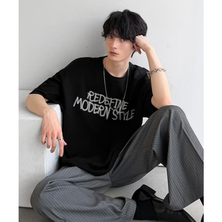 刺繍もシルエットもまるで3Dな主役級アイテム！立体刺繍ドレープダンボールTシャツ… | Classical Elf Men | 詳細画像20 