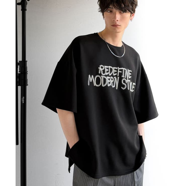 刺繍もシルエットもまるで3Dな主役級アイテム！立体刺繍ドレープダンボールTシャツ… | Classical Elf Men | 詳細画像21 