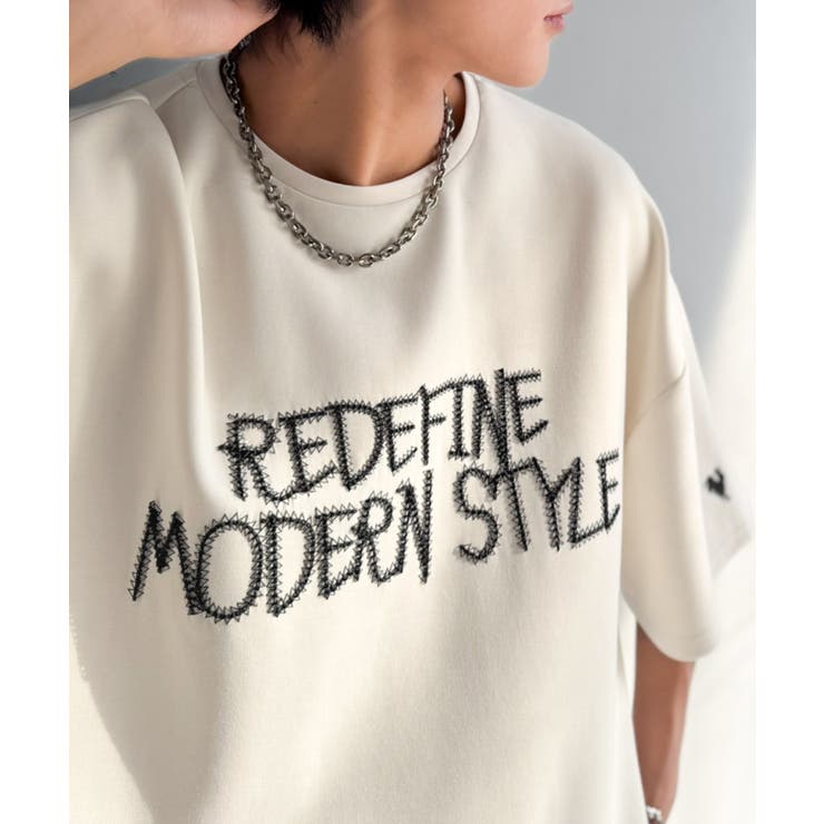 刺繍もシルエットもまるで3Dな主役級アイテム！立体刺繍ドレープダンボールTシャツ… | Classical Elf Men | 詳細画像1 