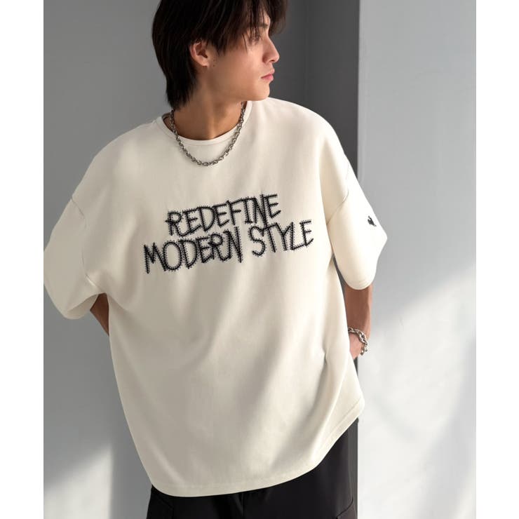 刺繍もシルエットもまるで3Dな主役級アイテム！立体刺繍ドレープダンボールTシャツ… | Classical Elf Men | 詳細画像6 