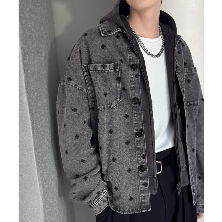 「シンプル以上、主張しすぎない存在感。」総柄刺繍デニムシャツジャケット All … | Classical Elf Men | 詳細画像8 