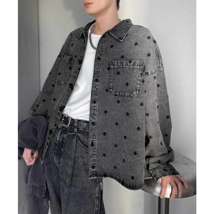 「シンプル以上、主張しすぎない存在感。」総柄刺繍デニムシャツジャケット All … | Classical Elf Men | 詳細画像9 