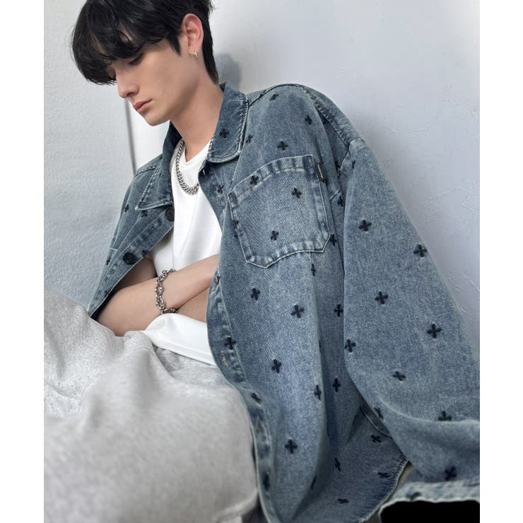 「シンプル以上、主張しすぎない存在感。」総柄刺繍デニムシャツジャケット All … | Classical Elf Men | 詳細画像13 