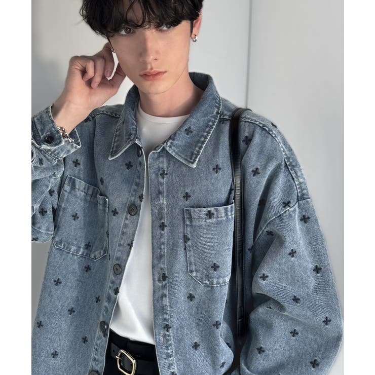 「シンプル以上、主張しすぎない存在感。」総柄刺繍デニムシャツジャケット All … | Classical Elf Men | 詳細画像16 