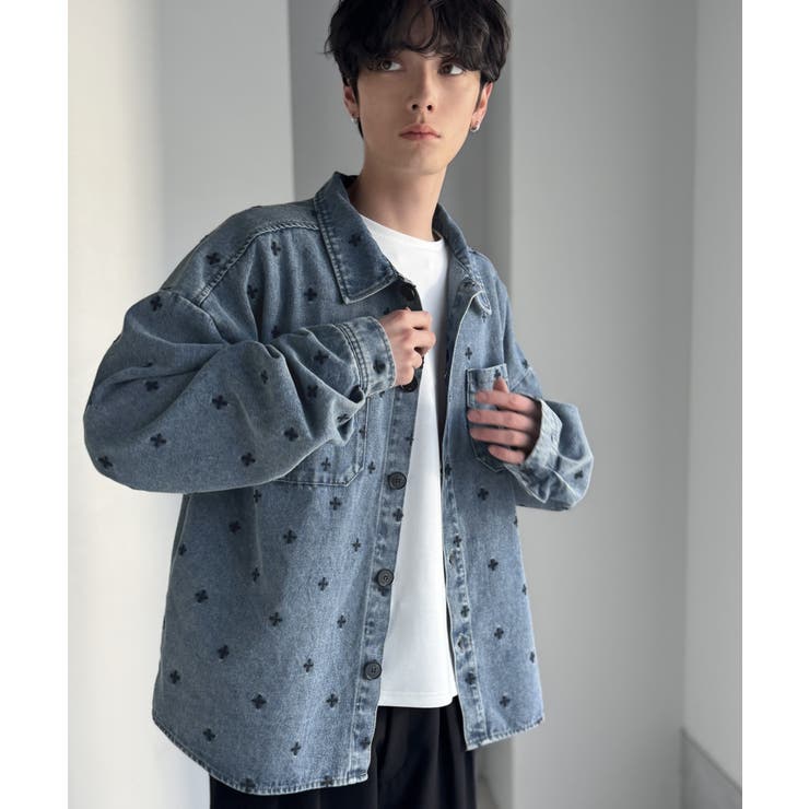 「シンプル以上、主張しすぎない存在感。」総柄刺繍デニムシャツジャケット All … | Classical Elf Men | 詳細画像18 