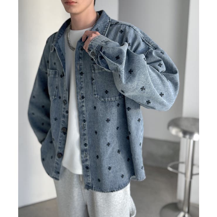 「シンプル以上、主張しすぎない存在感。」総柄刺繍デニムシャツジャケット All … | Classical Elf Men | 詳細画像19 