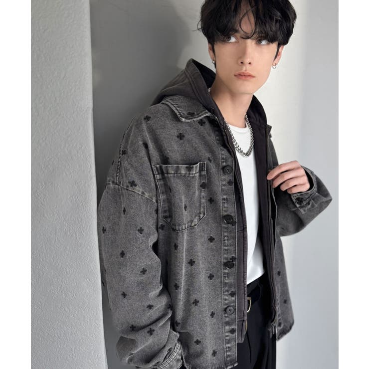 「シンプル以上、主張しすぎない存在感。」総柄刺繍デニムシャツジャケット All … | Classical Elf Men | 詳細画像7 