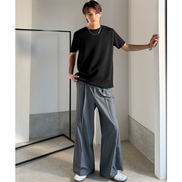 【接触冷感機能付き】肩切り替え袖刺繍ショート丈ダンボール素材Tシャツ Shoul… | Classical Elf Men | 詳細画像21 