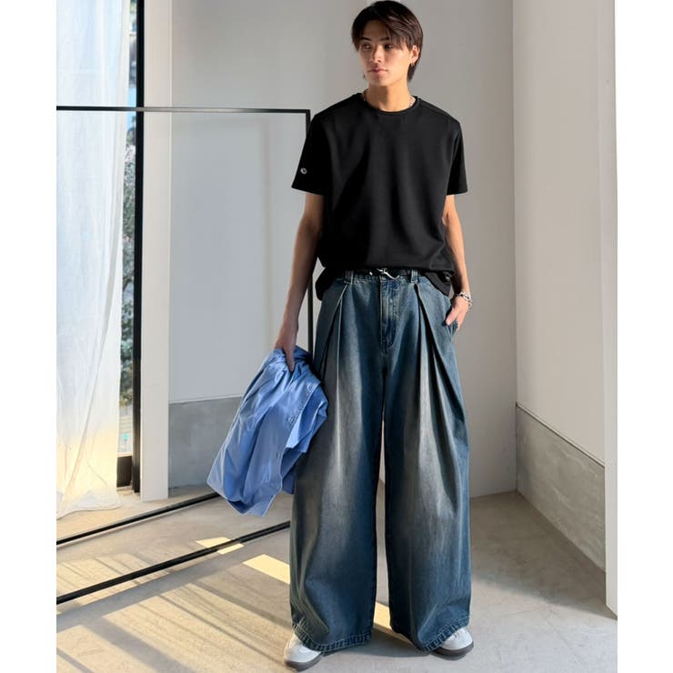 【接触冷感機能付き】肩切り替え袖刺繍ショート丈ダンボール素材Tシャツ Shoul… | Classical Elf Men | 詳細画像25 