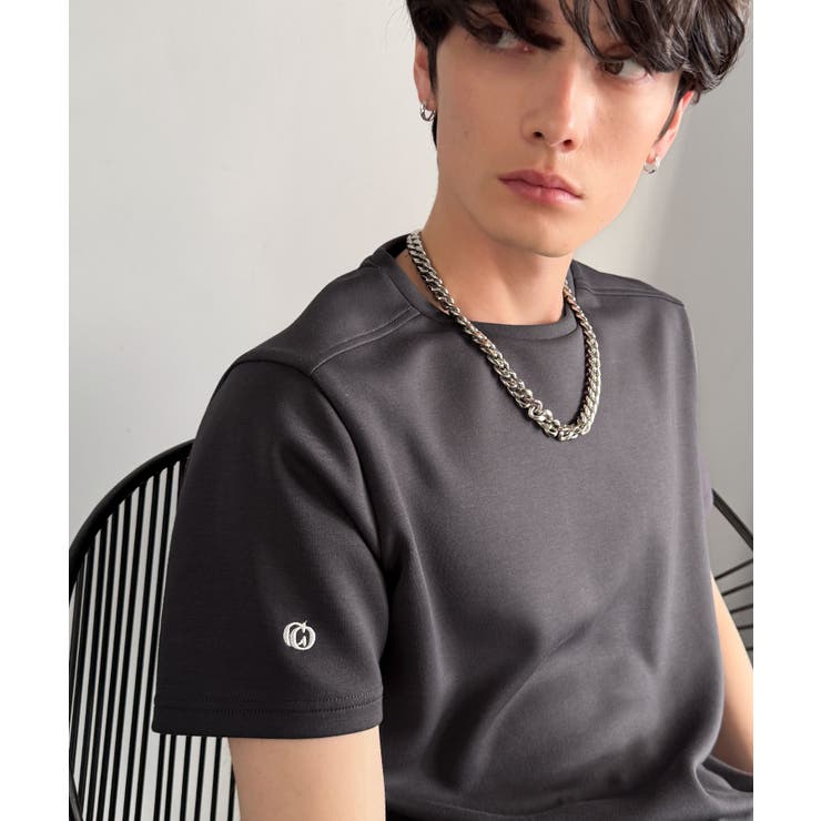 【接触冷感機能付き】肩切り替え袖刺繍ショート丈ダンボール素材Tシャツ Shoul… | Classical Elf Men | 詳細画像33 