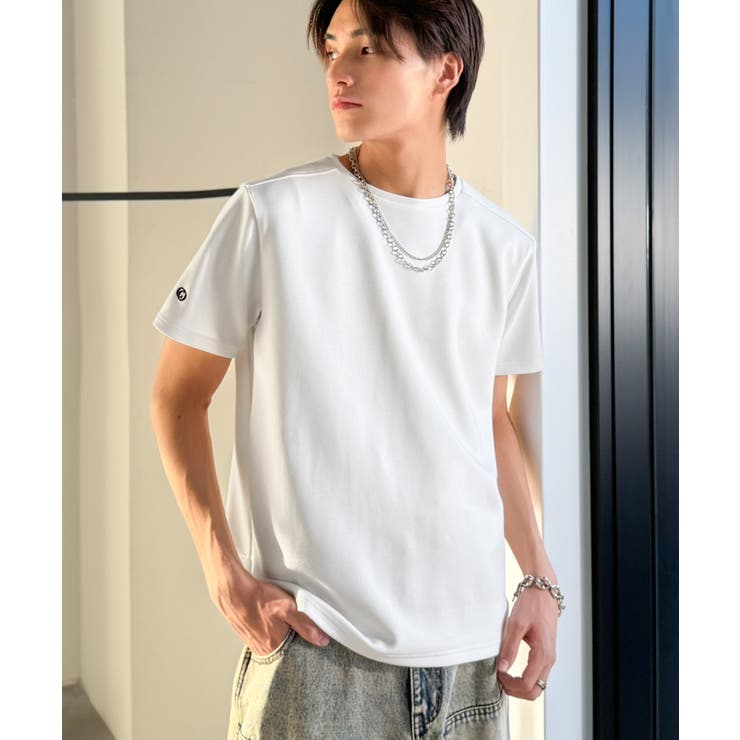 【接触冷感機能付き】肩切り替え袖刺繍ショート丈ダンボール素材Tシャツ Shoul… | Classical Elf Men | 詳細画像2 