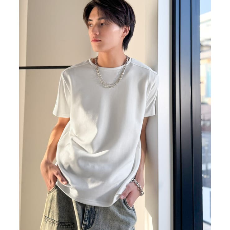 【接触冷感機能付き】肩切り替え袖刺繍ショート丈ダンボール素材Tシャツ Shoul… | Classical Elf Men | 詳細画像5 