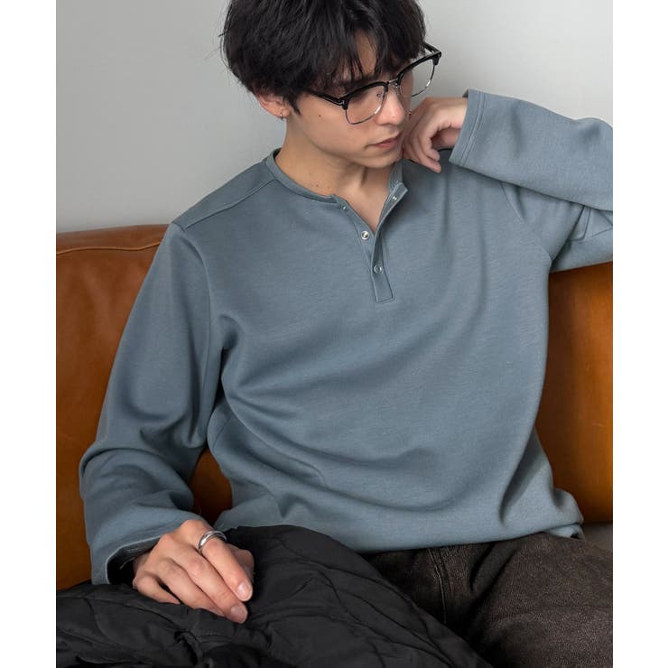 ブルー | 《Classical Origin》首元と袖口で魅せる、大人のゆるT。ダンボール… | Classical Elf Men
